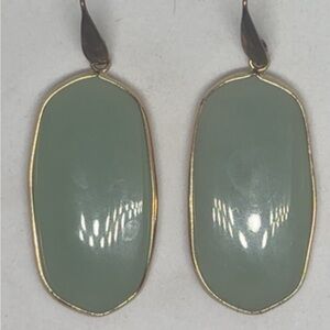 Aventurine Green and Gold Drop Earrings